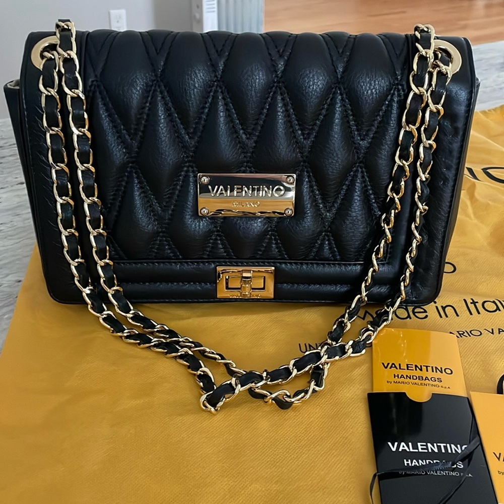 Mario Valentino Leather Quilted Handbag